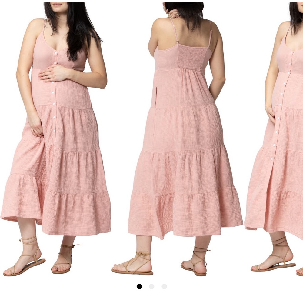 Nom Maternity Monaco Maternity Button Front Maxi … - image 1